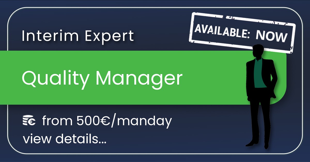 Quality Manager - GQ Interim